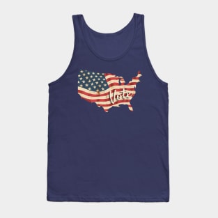 Vote - USA Flag Vintage Tank Top